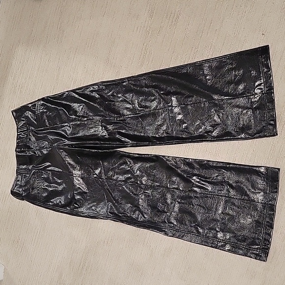 Free People Star Crossed Lovers Vegan Leather Pants-Black - Picture 10 of 16